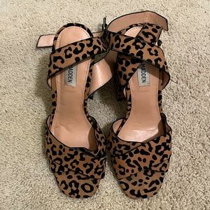Steve Madden Animal Print Strappy Heels